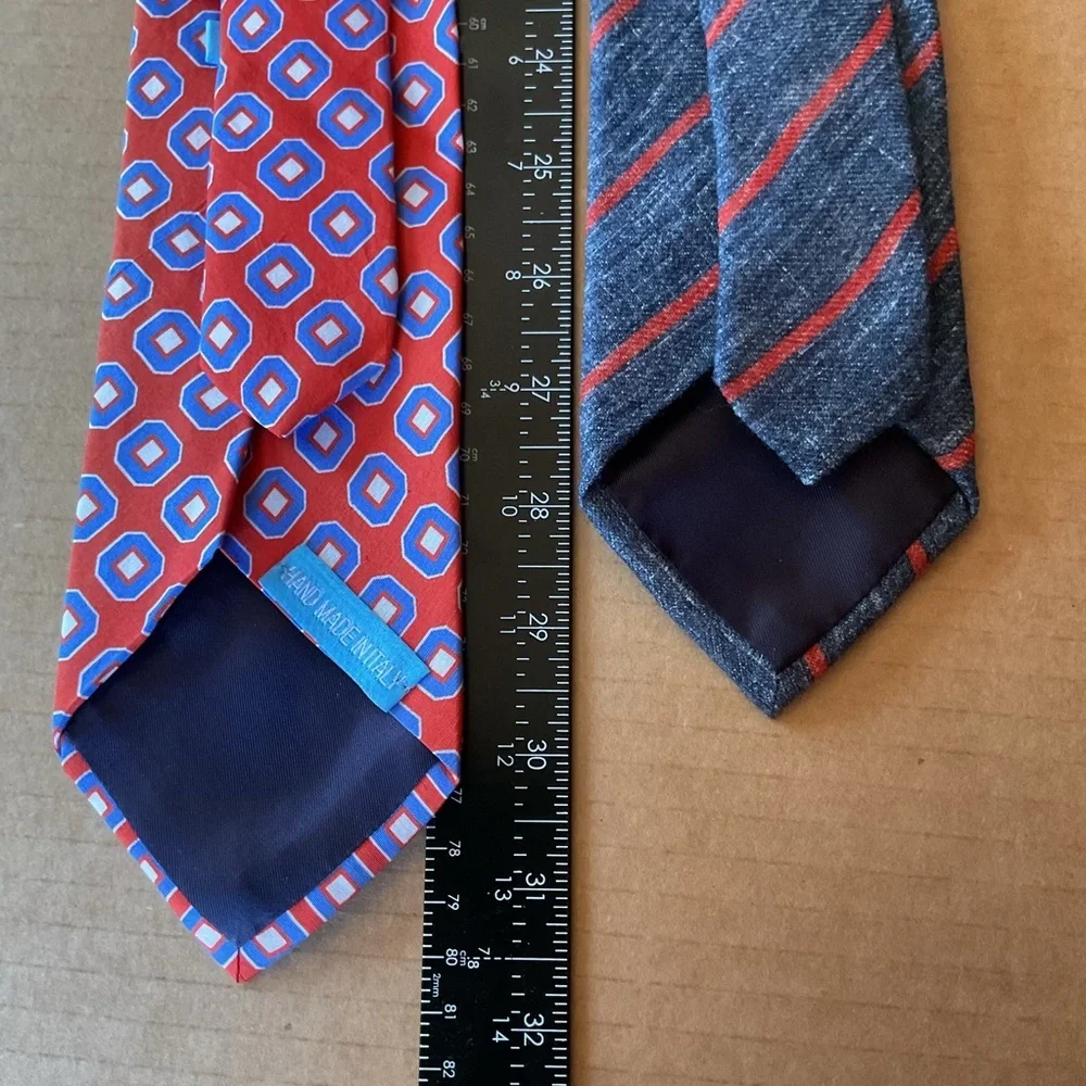 Stylish Patterned Ties in‎ Red and Blue